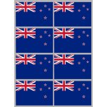 Drapeau nouvelle - z�lande (8 fois 9. 5x6. 3cm) - sticker / autocollant