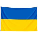 Drapeau de l'ukraine 3 pi x 5 pi drapeaux nationaux ukrainiens polyester avec ?illets en laiton drapeau ...