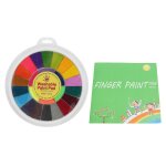 Enfants tampon d'encre pad 25 couleurs grand rond lavable bricolage doigt main peinture dessin jouet
