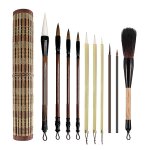 Ensemble de 10 pinceaux de calligraphie chinoise - pinceaux aquarelle de qualit� sup�rieure pour kanji, ...