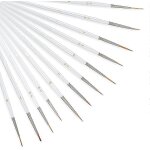Ensemble de 12 pinceaux ronds pour la peinture a l'huile acrylique. aquarelle. visage professionnel