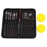 Ensemble de 15 pinceaux acryliques, pinceaux de peinture acrylique, aquarelle et gouache pour amatures ...