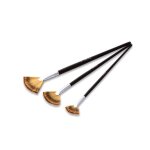 Ensemble de 3 pinceaux pour etudiants, pour aquarelle, craie et peinture a l'huile