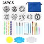 Ensemble 35pcs - kit d'outils de pointillage pour peinture, poterie, pochoir, stylo de gaufrage bricolage ...