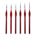 Ensemble de 6 pinceaux fins pour peinture acrylique, aquarelle et huile
