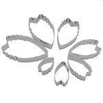 Ensemble 7pcs - ensemble de coupe - goutte en argile polym�re, outil en forme de p�tale de rose, g�teau, ...