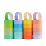 Ensemble de bandes de masquage washi de 15mm de large, bande arc - en - ciel color�e, bande artisanale ...