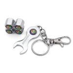Ensemble de bouchons de valve de pneu, pour voiture, avec clés emblème alfa romeo, 4 pièces / paquet Ensemble de bouchons de valve de pneu, pour voiture, avec clés emblème alfa romeo, 4 pièces / paquet