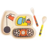 Ensemble dassiettes pour enfants en bambou assiettes pour tout - petits vaisselle dner ensemble de ...