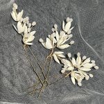Ensemble de peignes latéraux en epingle a cheveux en forme de fleur de perle, accessoires pour cheveux ... Ensemble de peignes latéraux en epingle a cheveux en forme de fleur de perle, accessoires pour cheveux ...