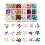 Ensemble de perles de pierres pr�cieuses en coquillage d'eau douce, 18 couleurs m�lang�es pour la fabrication ...