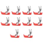 Ensemble de pieds pour machine a coudre industrielle, 10 pièces, rides Ensemble de pieds pour machine a coudre industrielle, 10 pièces, rides