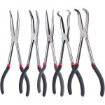 Ensemble de pinces a bijoux allonges en acier au carbone 45#, comprenant une pince a bec courb 254590, ...
