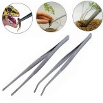 Ensemble de pinces de pr�cision en acier inoxydable - lot de 2 (droites et courb�es) pour travaux manuels, ...