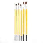 Ensembles de pinceaux cheveux en nylon 6 tailles diff�rentes pinceaux de peinture a l'huile pour peinture ...