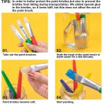 Ensemble de pinceaux pour enfants 8 pièces avec pointes a poils ronds et plats Ensemble de pinceaux pour enfants 8 pièces avec pointes a poils ronds et plats