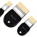 Ensemble de pinceaux a palette plate pinceaux de peinture en nylon pour huile acrylique, vernis de peinture ...