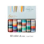 Ensemble de rubans washi, 60 / 100 rouleaux, ruban dcoratif color, ruban de masquage, artisanat pour ...