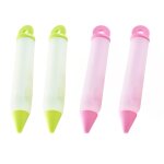 Ensemble de stylos de d�coration de g�teaux, stylo d'�criture alimentaire en silicone avec 4. 2 rose ...