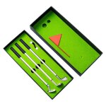 Ensemble de stylo de golf mini bureau stylo a bille de golf cadeau comprend putting green 3 clubs stylo ...
