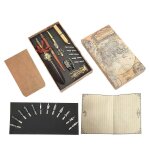 Ensemble de stylos a plume rtro britannique, cratif, idal pour les couples d'affaires, les enseignants ...