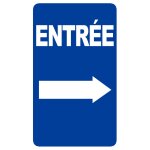 Entr�e fl�che vers la droite (10x6cm) - sticker / autocollant
