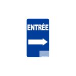 Entr�e fl�che vers la droite (15x9cm) - sticker / autocollant