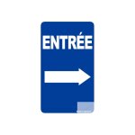Entr�e fl�che vers la droite (20x12cm) - sticker / autocollant