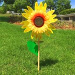 Eolienne de moulin a vent de tournesol color, pelouse, dcoration de fte de jardin, camping en plein ...