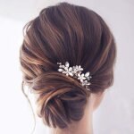 Epingles a cheveux verser marie 2pcs perles peigne de cheveux epingles de marie de mariage en cristal ...