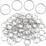 Ershi - lot de 100 anneaux ouverts en acier inoxydable de 12 mm pour porte - cls, collier, bracelet, ...