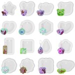 Ershi - lot de 16 moules géométriques en silicone pour pendentifs - différents moules en résine uv - ... Ershi - lot de 16 moules géométriques en silicone pour pendentifs - différents moules en résine uv - ...