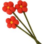 Ershi - lot de 3 fleurs décoratives en feutre faites a la main pour des créations personnalisées, cadeau ... Ershi - lot de 3 fleurs décoratives en feutre faites a la main pour des créations personnalisées, cadeau ...