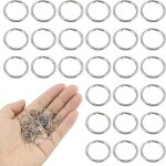 Ershi - lot de 30 anneaux porte - cls en argent - mini anneaux fendus - pour bijoux, colliers, bracelets, ...