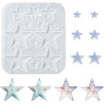 Ershi - lot de 5 moules en silicone pour cabochon en forme d'étoile pour loisirs créatifs, décoration ... Ershi - lot de 5 moules en silicone pour cabochon en forme d'étoile pour loisirs créatifs, décoration ...