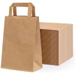 Ershi - lot de 50 sac kraft avec poignées plates, sachet kraft, 23 * 18 * 9cm, sac papier kraft, sacs ... Ershi - lot de 50 sac kraft avec poignées plates, sachet kraft, 23 * 18 * 9cm, sac papier kraft, sacs ...
