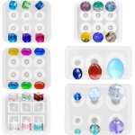 Ershi - lot de 6 moules en silicone pour perles en résine, boules d'?ufs et pendentifs carrés pour pierres ... Ershi - lot de 6 moules en silicone pour perles en résine, boules d'?ufs et pendentifs carrés pour pierres ...