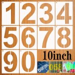 Ershi - lot de pochoirs numriques de 25, 4 cm, rutilisables pour peinture, panneaux de bote aux lettres, ...