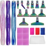 Eryi - lot de 24 stylos pour peinture diamant - pointes mtalliques colores - embouts filets 5d - accessoire ...