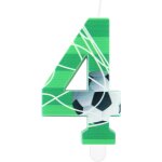Eryi - bougie pour gteau d'anniversaire sur le thme du football 4 - pour dcoration de gteau - vert ...