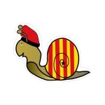 Escargot catalan autocollant 175 autocollant adh�sif sticker catalunya - taille : 17 cm