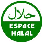 Espace halal - 15x15cm - sticker / autocollant