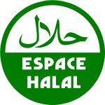 Espace halal - 15x15cm - sticker / autocollant