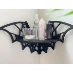 Etag�re d'angle flottante en bois - forme de chauve - souris, peu encombrante pour la d�coration int�rieure, ...