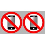 Eteindre son t�l�phone mobile (2 fois 10cm) - sticker / autocollant