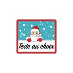 Etiquettes adhsives avec pre nol pour les ftes sticker autocollant - taille : 4 cm - couleur : blanc ...