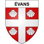 Evans 39 ville sticker blason ecusson autocollant adhésif - taille : 8 cm Evans 39 ville sticker blason ecusson autocollant adhésif - taille : 8 cm