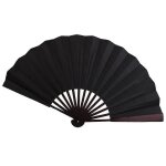 Eventail de calligraphie dansant d'ecriture d'un eventail de main vierge pliant pour hommes 33cm - noir ...