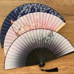 Eventail de danse en soie et bambou, pliable, cadeau artisanal original de style chinois pour dcoration ...
