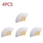 Eventail pliant en bambou blanc vierge pour pratique de la calligraphie, peinture, dessin, cadeau de ...